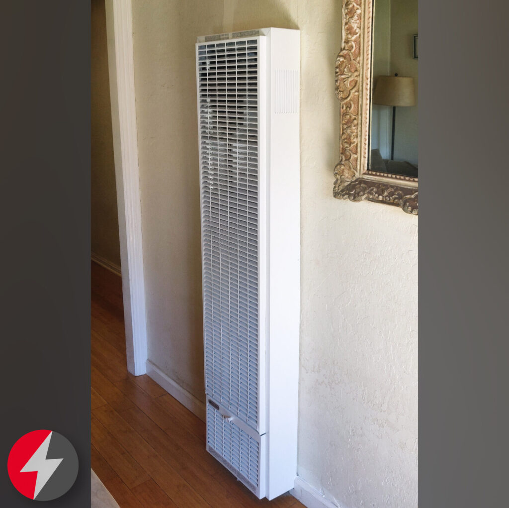 35,000 BTU wall heater install in Aptos, California.